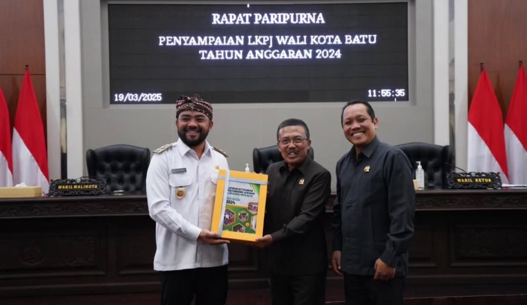 DPRD Kota Batu Terima Draft LKPJ Tahun Anggaran 2024 dari Wakil Wali Kota