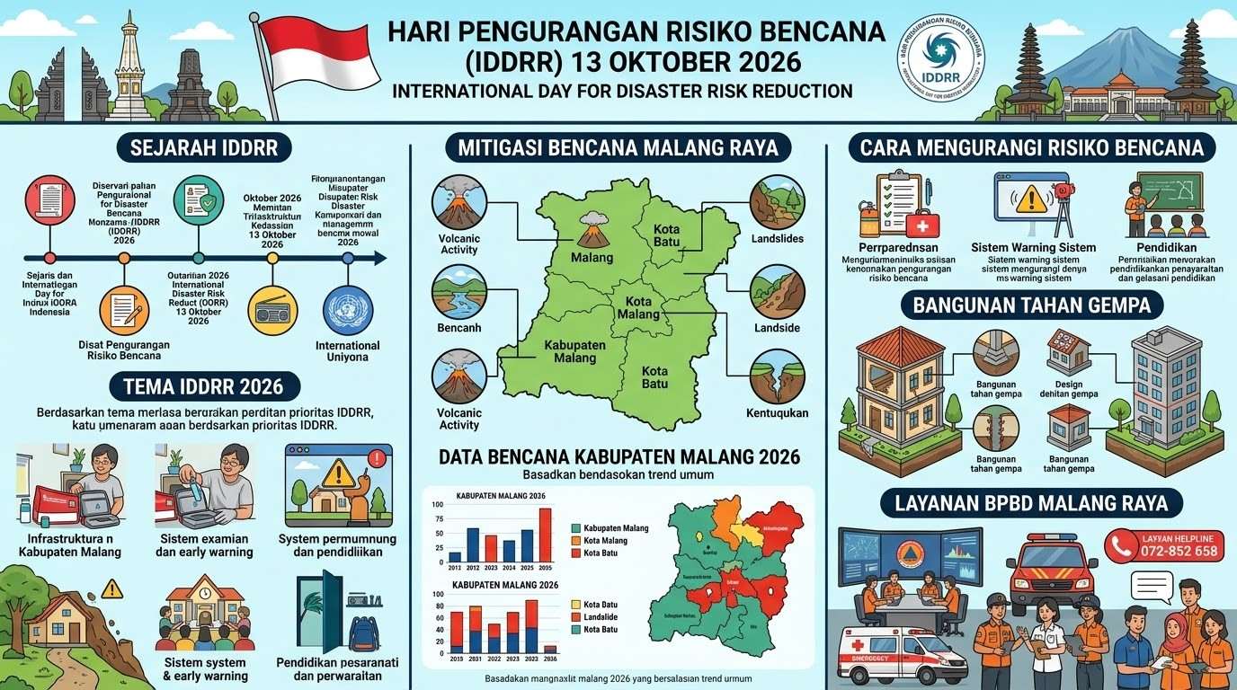 Hari Pengurangan Risiko Bencana 13 Oktober: Kabupaten Malang Catat 253 Kejadian, Rumah Jadi Kunci Mitigasi