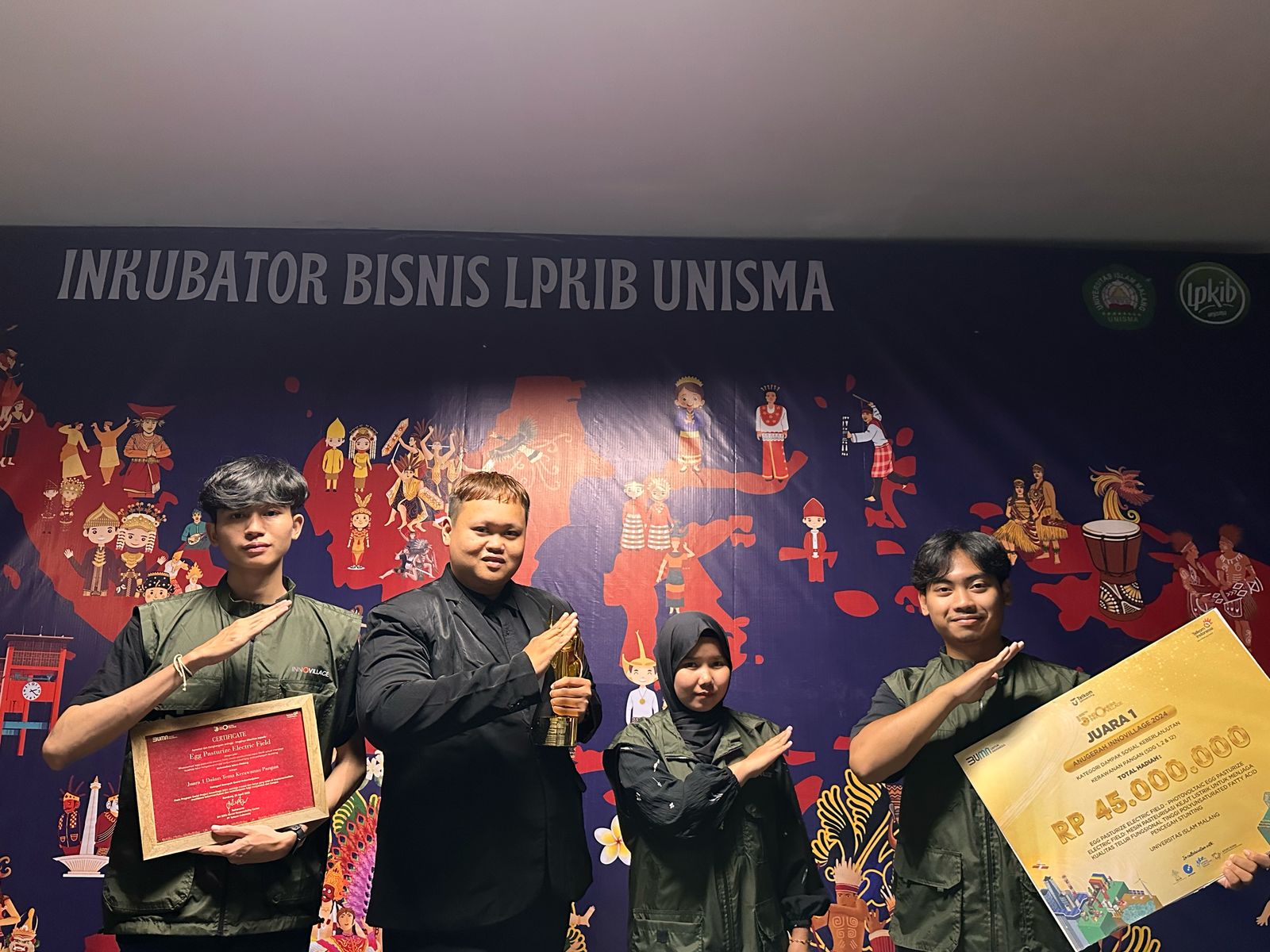 Inovasi Telur Antarkan Tim Sosiopreneur LPKIB UNISMA Raih Emas di Innovillage Competition Telkom University