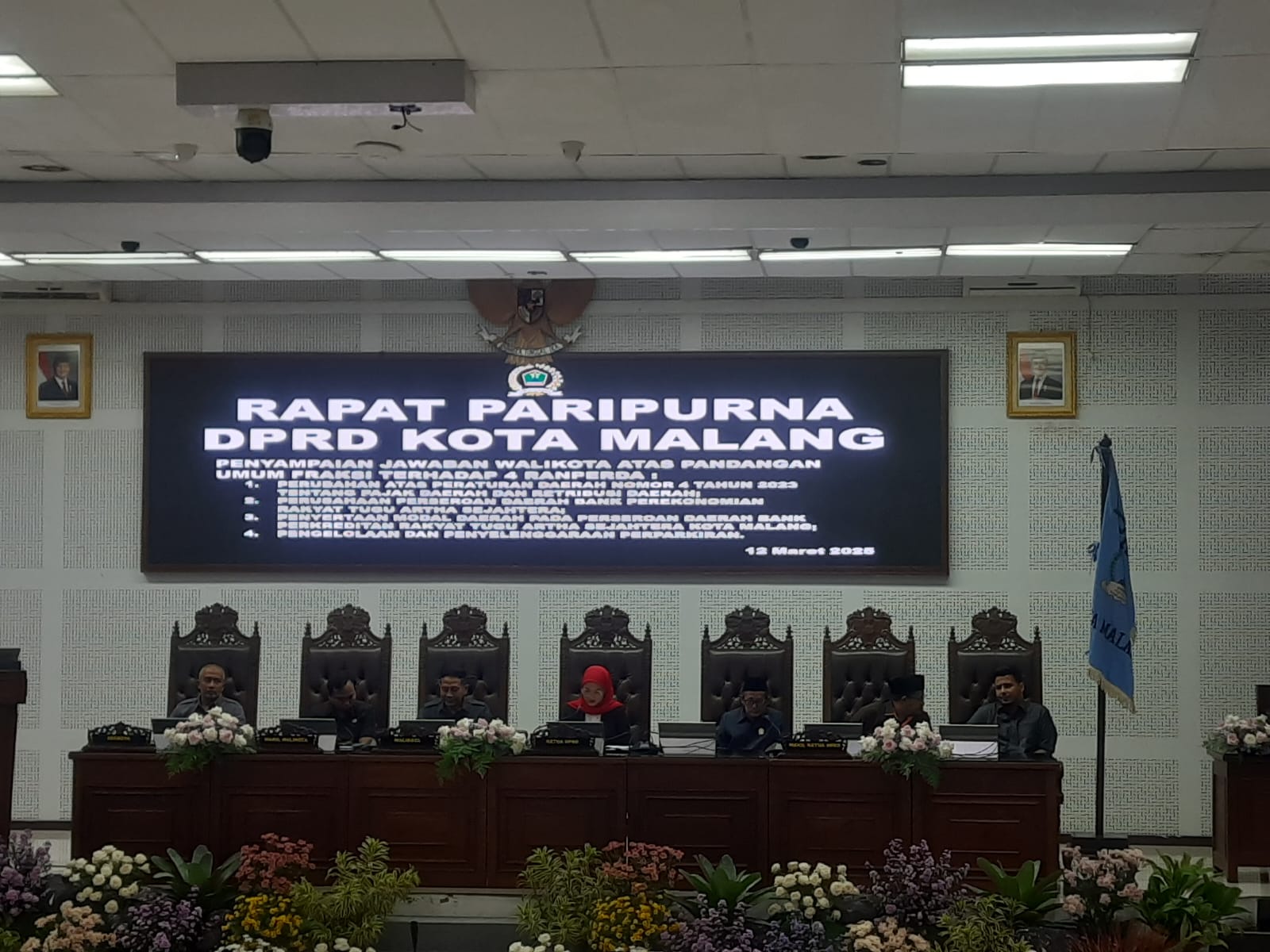 Jawaban Wali Kota Malang atas Pandangan Umum Fraksi DPRD terhadap 4 Rapenda Diwarnai Interupsi