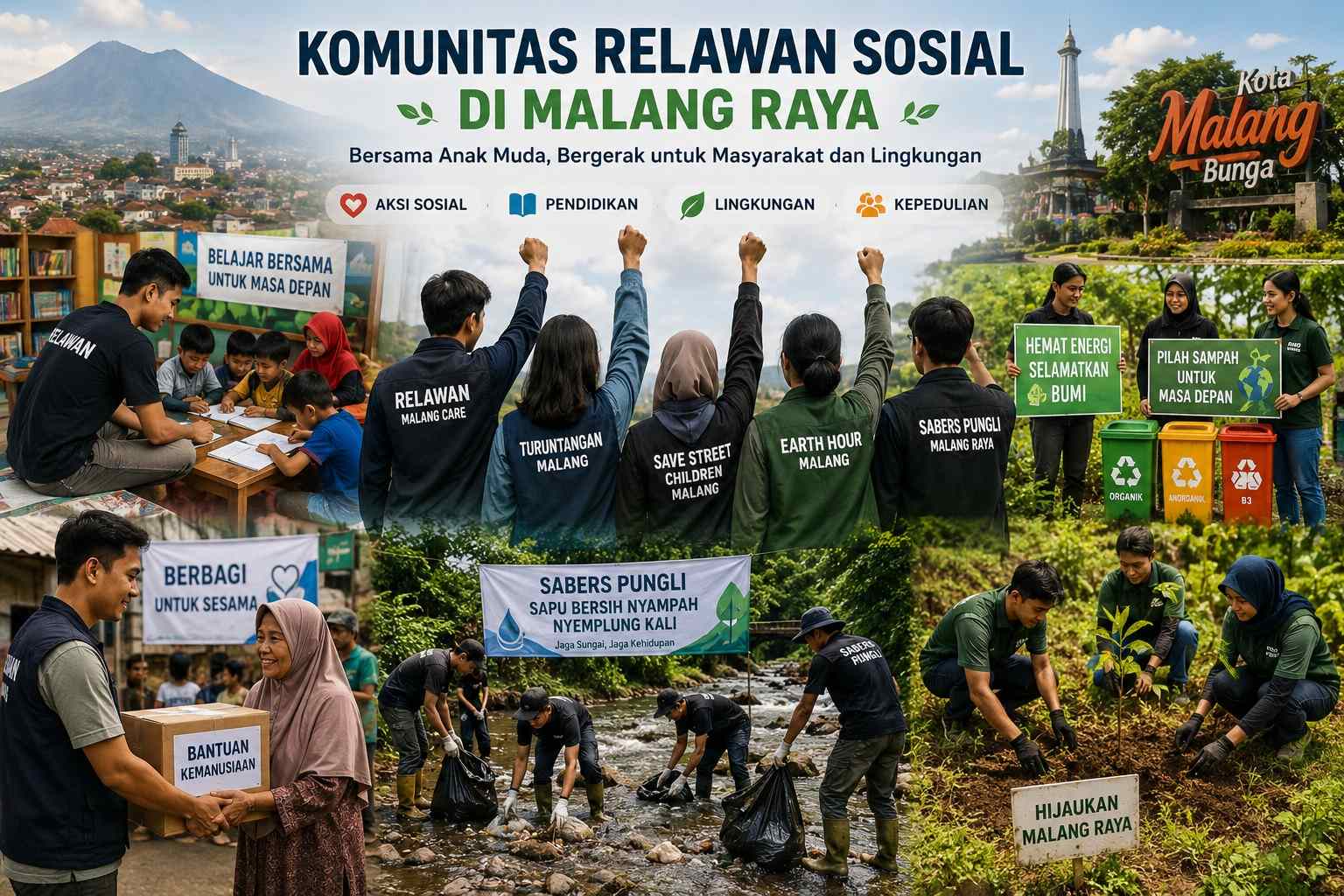 5 Komunitas Relawan di Malang untuk Anak Muda, Ada Aksi Sosial hingga Bersih Sungai