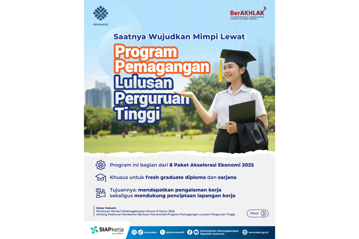 Sistem Layanan Magang Nasional Fresh Graduate Ngadat, Kemnaker Jamin Sudah Bisa Diakses Lagi