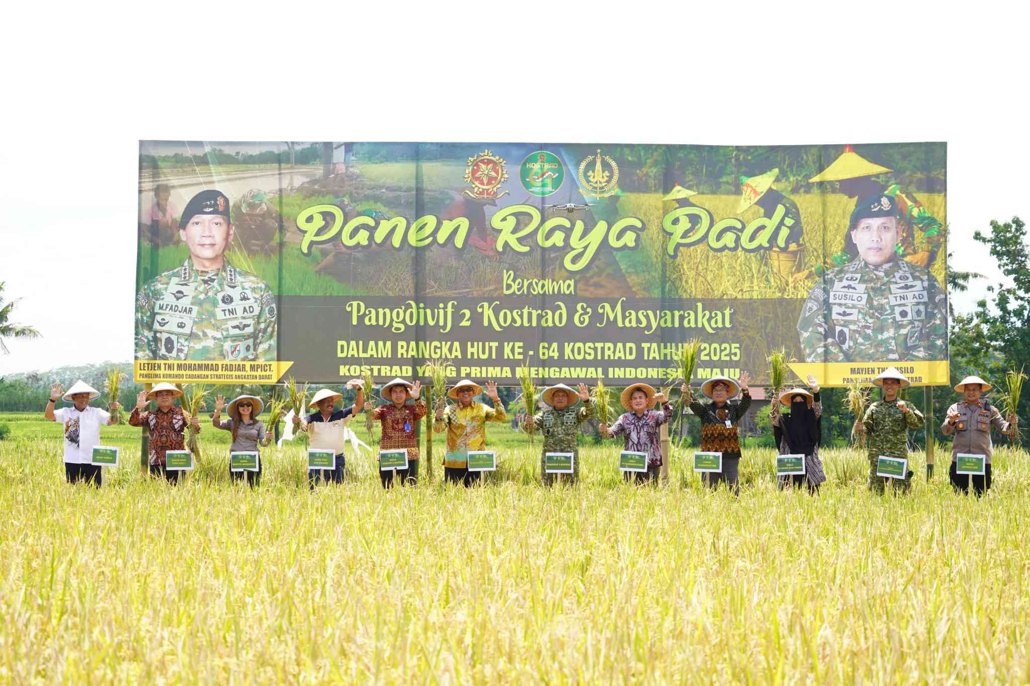 Panen Raya Divif 2 Kostrad, Dukung Program Ketahanan Pangan di Kabupaten Malang dan Kabupaten Jember