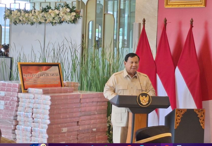 Apresiasi Penyerahan Uang Rp13 T Sitaan Kejagung ke Negara, Pesan Prabowo: Jangan Mengkriminalisasi