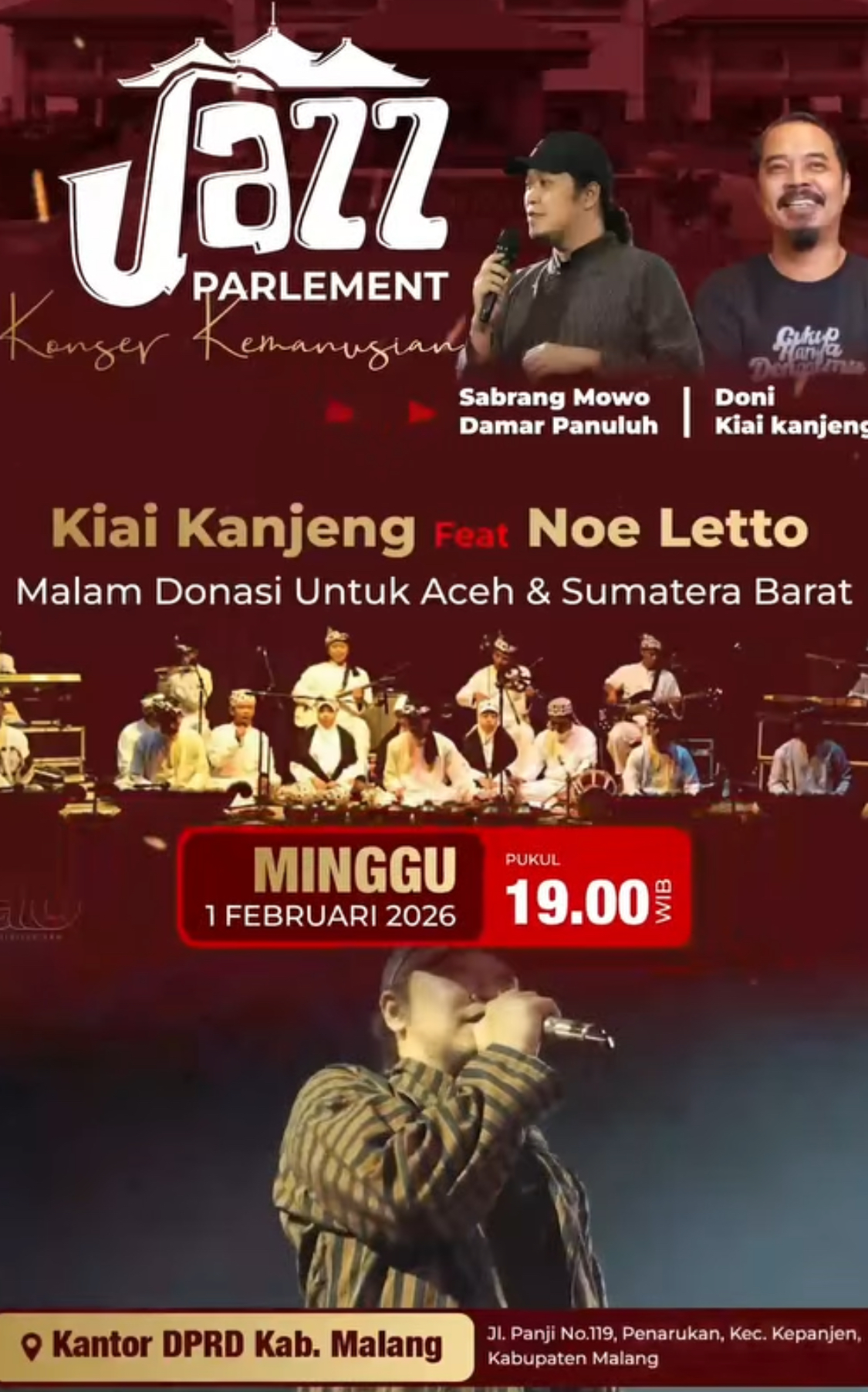 Jazz Parlemen Digelar di DPRD Kabupaten Malang, Hadirkan Suluk Humanisme dan Aksi Kemanusiaan
