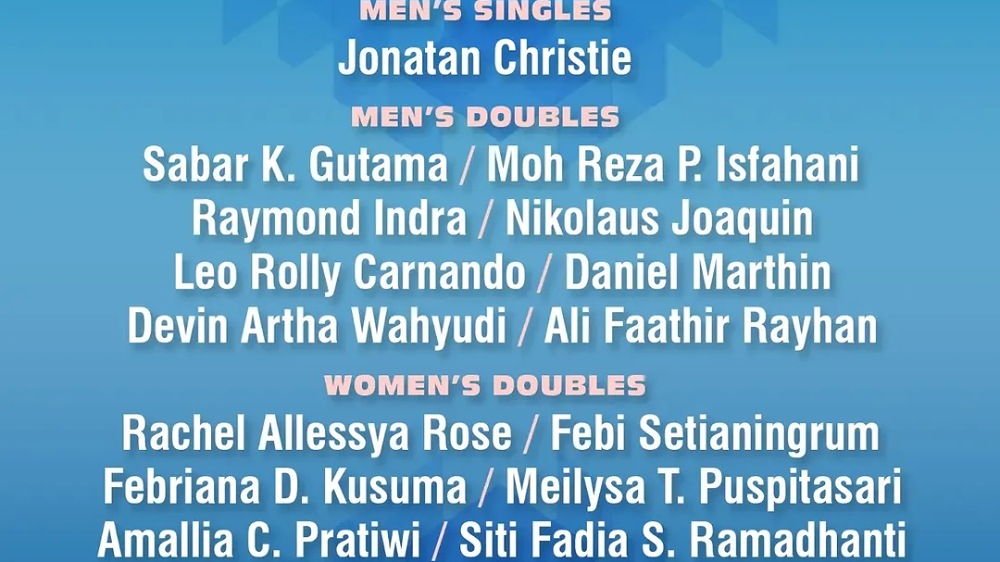 Drawing Hylo Open 2026: Jonatan Christie dan 9 Wakil Indonesia Hadapi Lawan Babak Pertama
