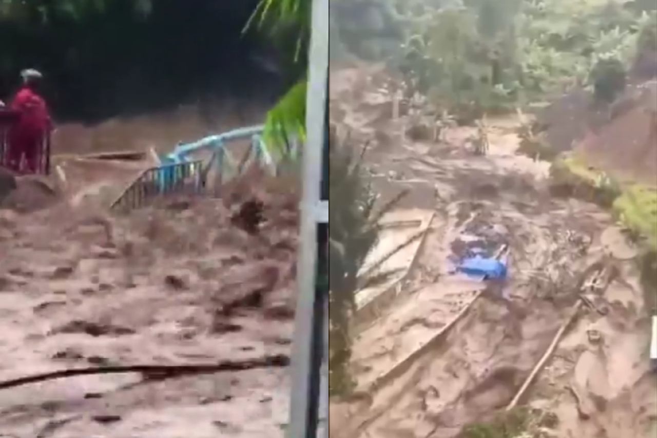 Giliran Kawasan Wisata Guci, Tegal, Jateng Diterjang Banjir Bandang 