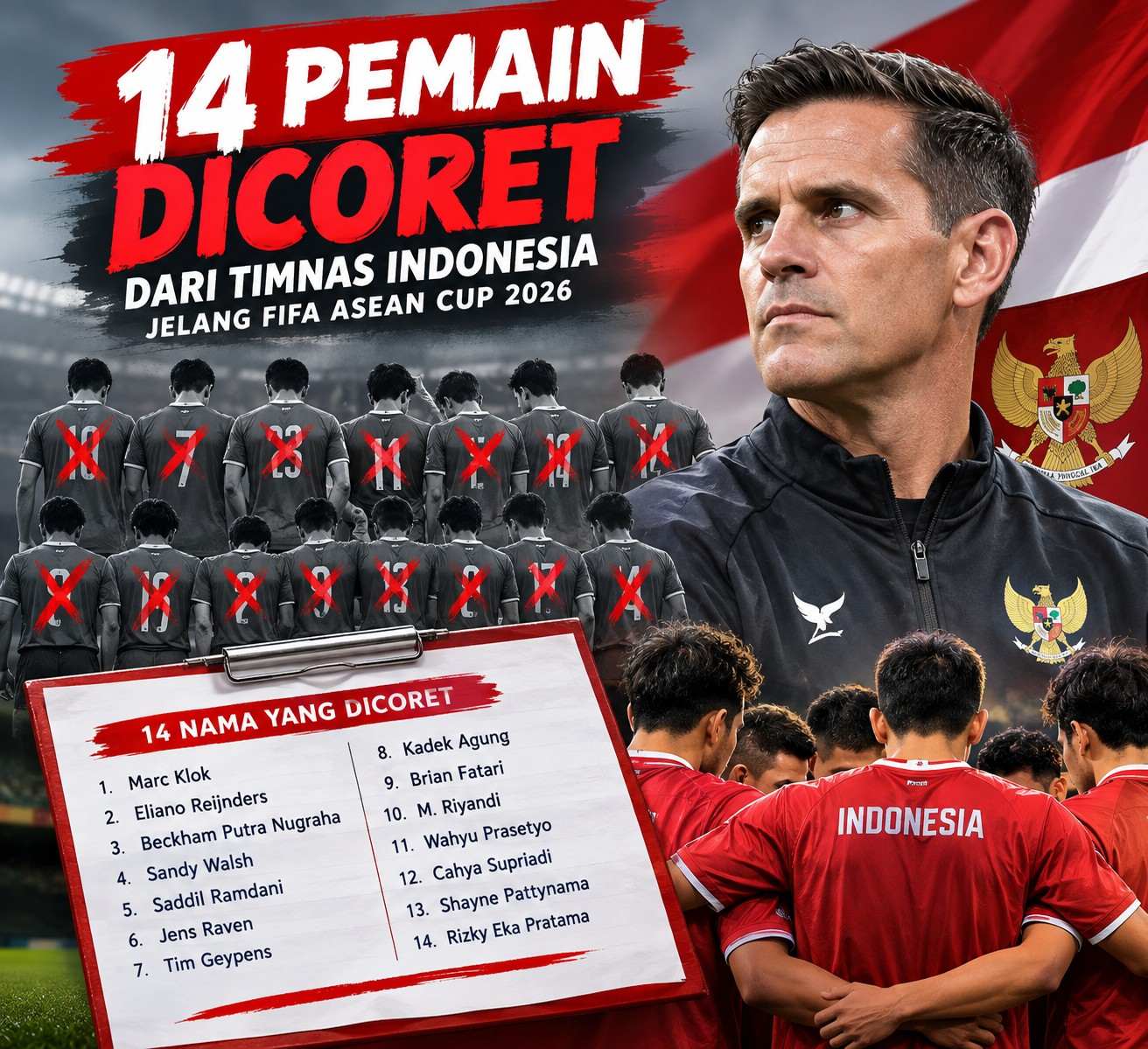 Nyali John Herdman Ubah Wajah Timnas Indonesia, 14 Nama Tak Lagi Ada
