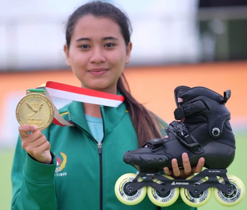 Iseng Berbuah Emas, Atlet Sepatu Roda asal Malang Berjaya di PON  2024