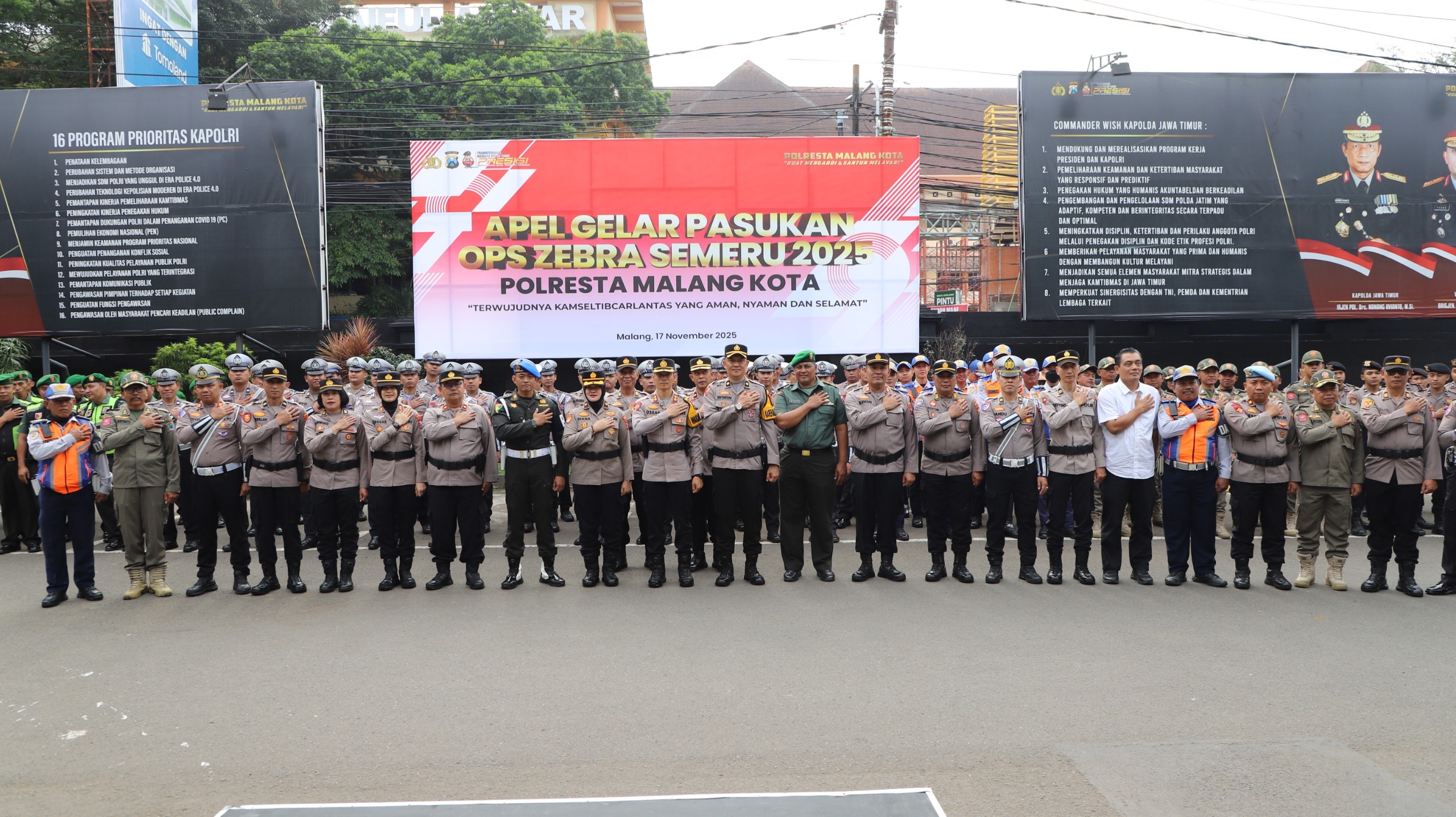 Polresta Malang Kota Kerahkan 150 Personel di Operasi Zebra Semeru 2025