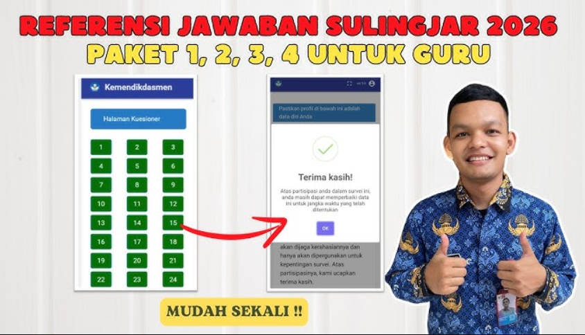 Untuk Bahan Belajar! Kunci Jawaban Sulingjar 2026 Paket C Kepsek dan Guru