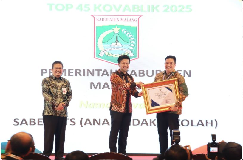 Inovasi Saber ATS Kabupaten Malang Raih Penghargaan Top 45 Kovablik Jatim 2025