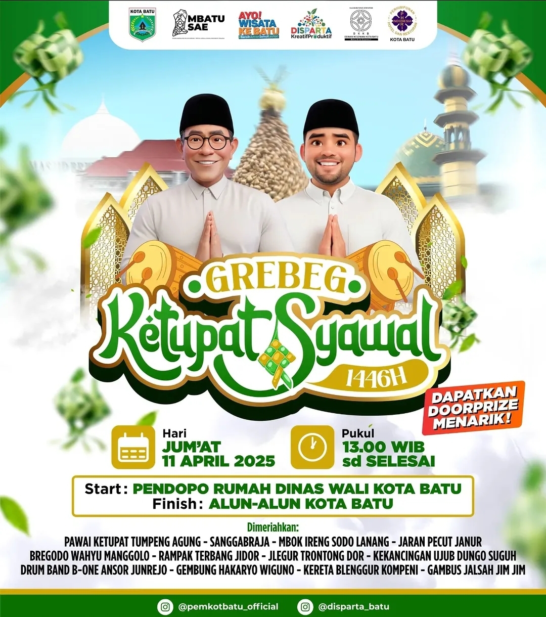 Jangan Ketinggalan! Jumat Besok Ada Grebeg Ketupat Syawal 2025 Kota Batu