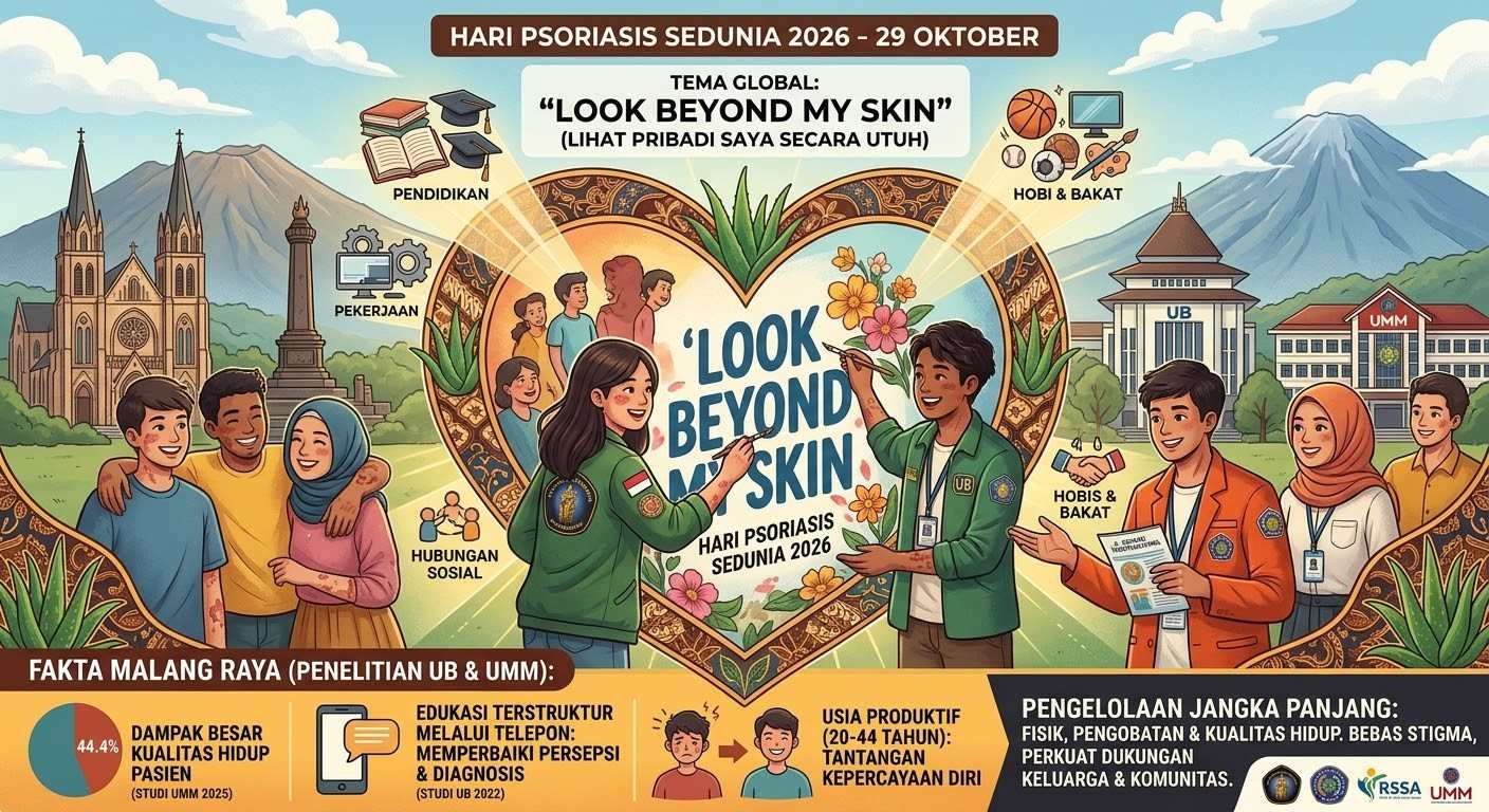 Hari Psoriasis Sedunia 2026, Penelitian UB-UMM Ungkap Dampak pada Pasien di Malang