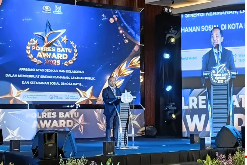 Polres Batu Gelar Award 2025, Puluhan Penerima mulai Wali Kota, Ketua Ojol, hingga Relawan Jalur Klemuk
