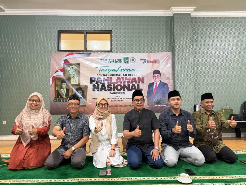 Fraksi PKB Kota Batu Tasyakuran atas Gelar Pahlawan Nasional Syaikhona Kholil, Gus Dur, dan Marsinah