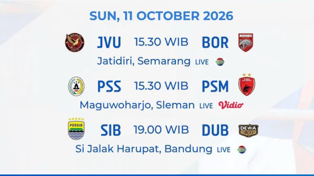 Jadwal BRI Super League Pekan ke-4: Persib vs Dewa United, Persija Hadapi PSIM
