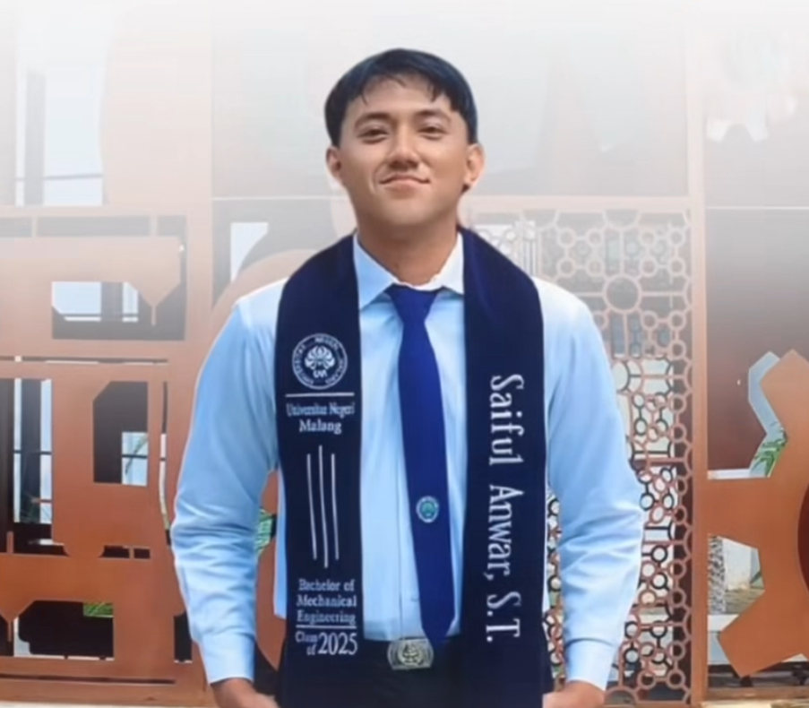 Mahasiswa UM Saiful Anwar Lulus Tanpa Skripsi, Prestasi Internasional Jadi Bukti Jalan Alternatif