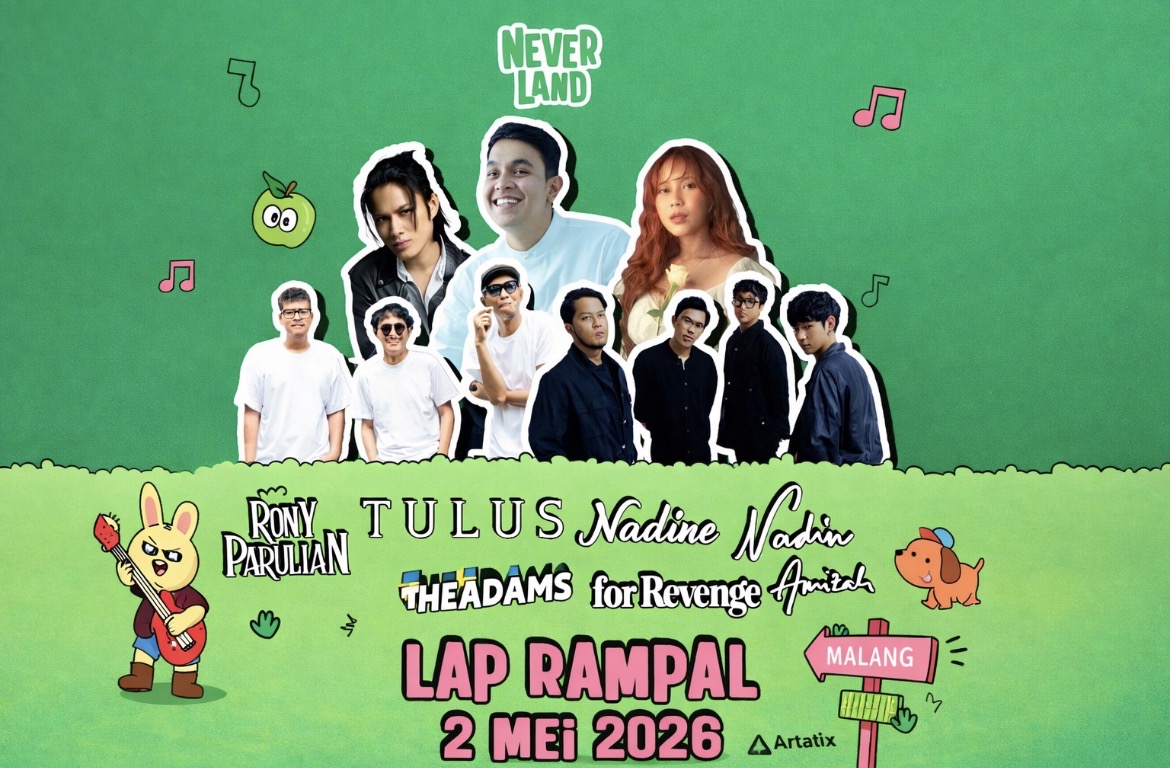 Neverland Malang 2026 Siap Digelar 2 Mei di Lapangan Rampal, Tulus hingga Nadin Amizah Masuk Line Up