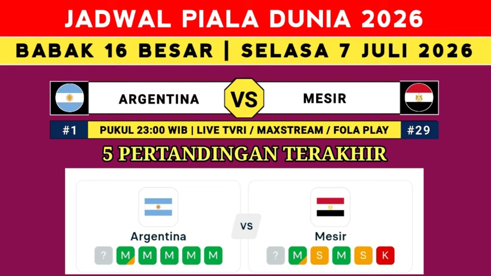 Argentina vs Mesir: Lionel Messi di Ambang Rekor, Tim Tango Diunggulkan Rebut Tiket Perempat Final