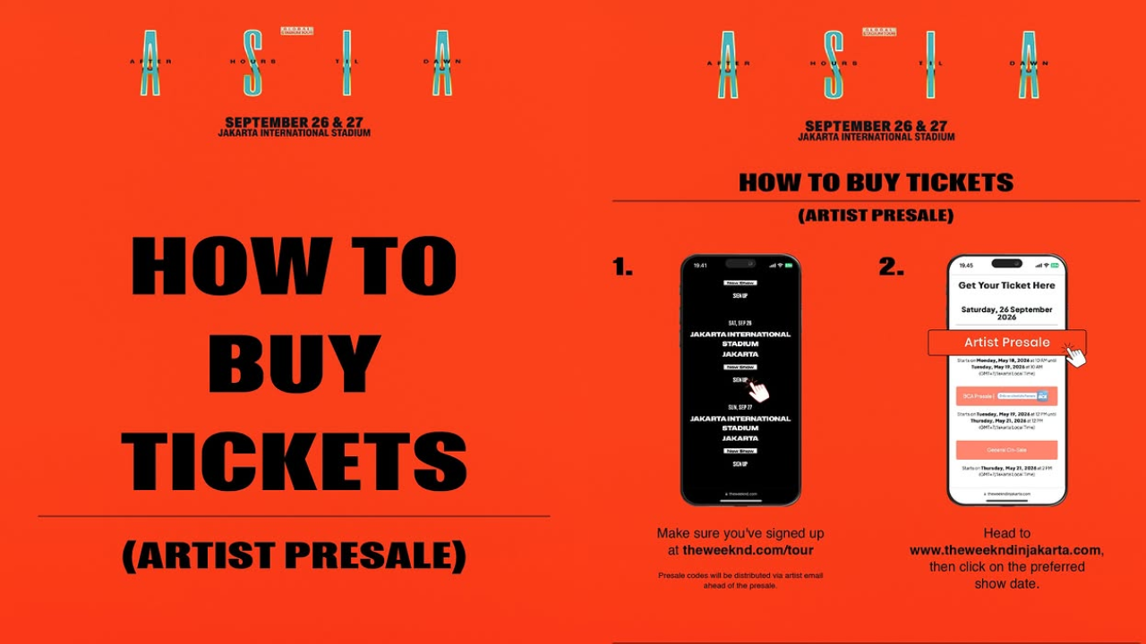 Artist Presale The Weeknd Hari Ini Dibuka 10.00 WIB, Ini Link dan Cara Beli Tiket Konsernya 