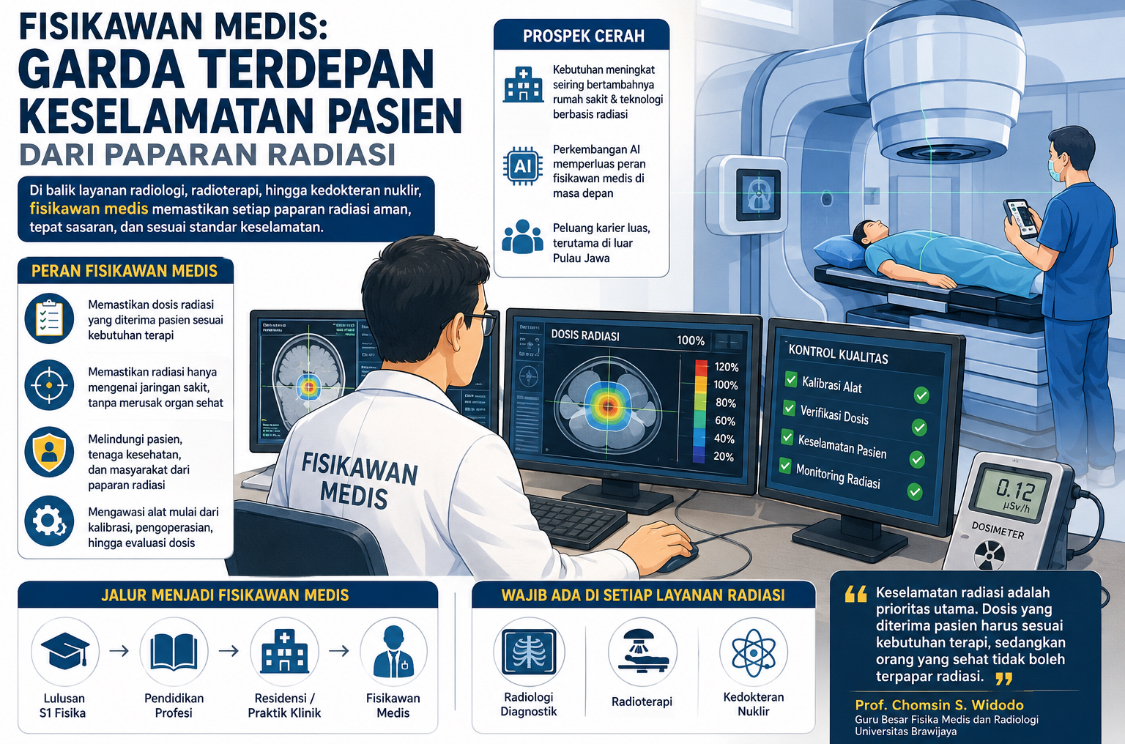 Guru Besar UB Ungkap Indonesia Kekurangan Fisikawan Medis, Keselamatan Pasien Jadi Sorotan
