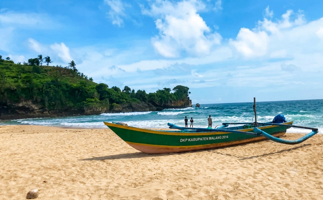 Pantai Nganteb: Pesona Ombak Ganas dan Ketenangan Religi dalam Satu Bingkai