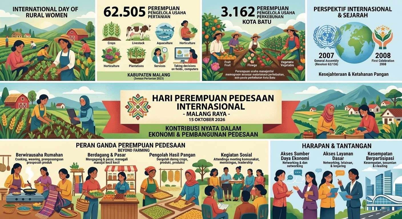 Hari Perempuan Pedesaan Internasional 15 Oktober, 62.505 Perempuan Kelola Usaha Pertanian di Kabupaten Malang