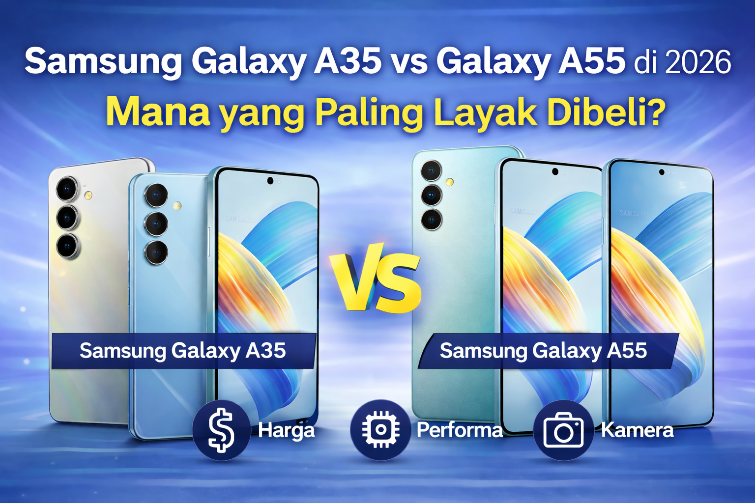 Samsung Galaxy A35 vs Galaxy A55 di 2026, Mana yang Paling Layak Dibeli?