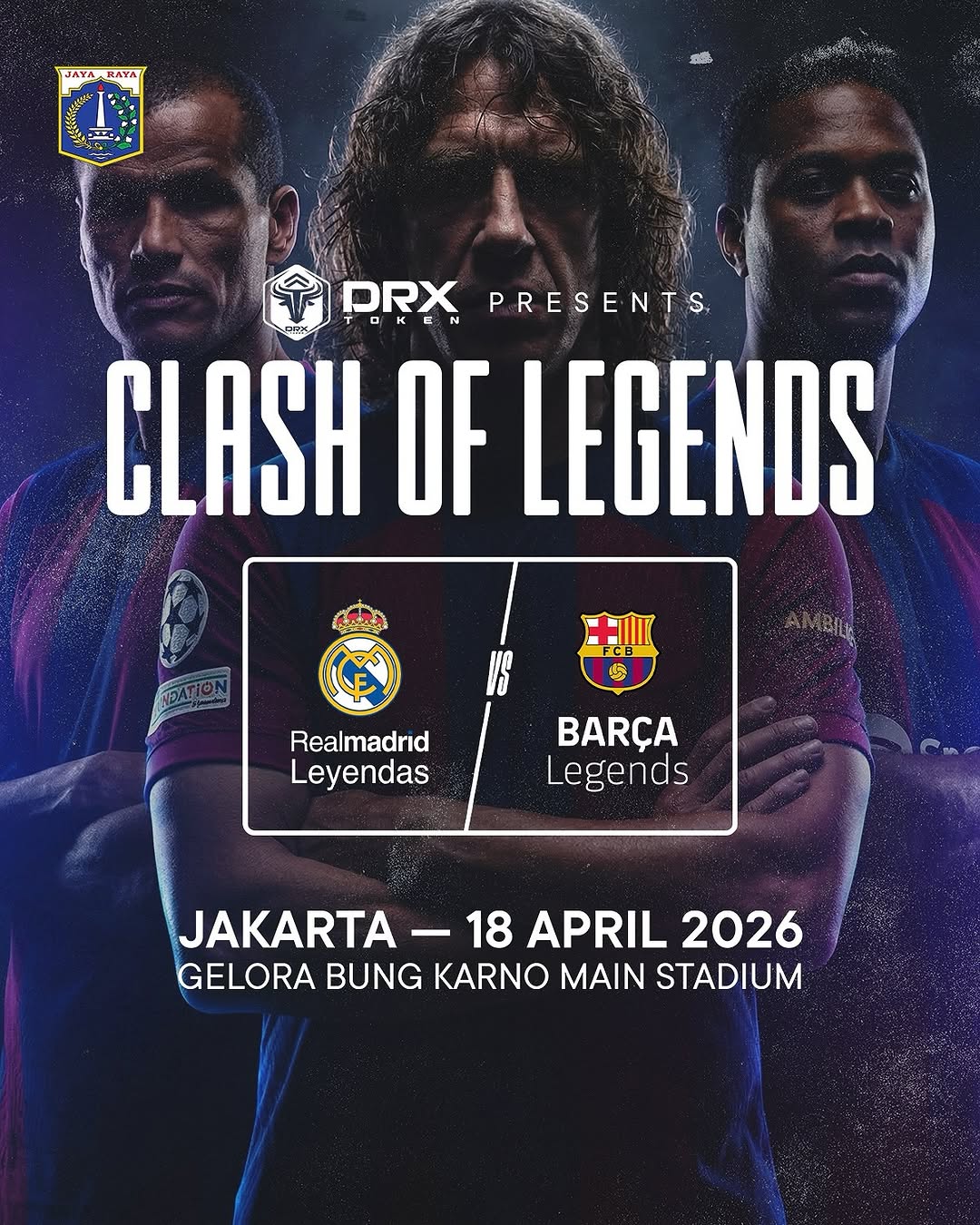 Jakarta Rayakan 500 Tahun dengan Duel Legenda Real Madrid vs Barcelona di GBK