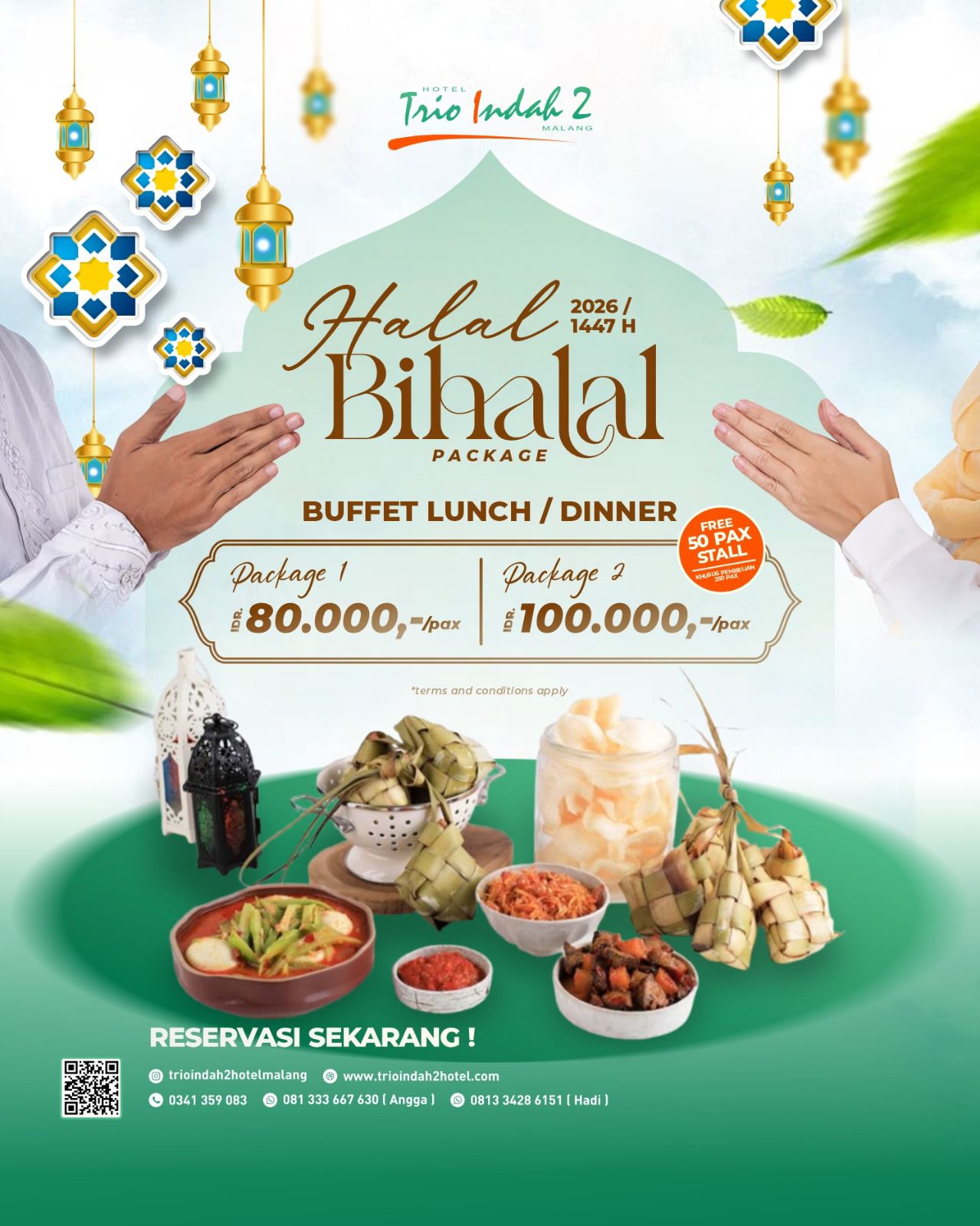 Mulai Rp80 Ribu! Hotel Trio Indah 2 Malang Tawarkan Paket Buffet Halal Bihalal Lengkap