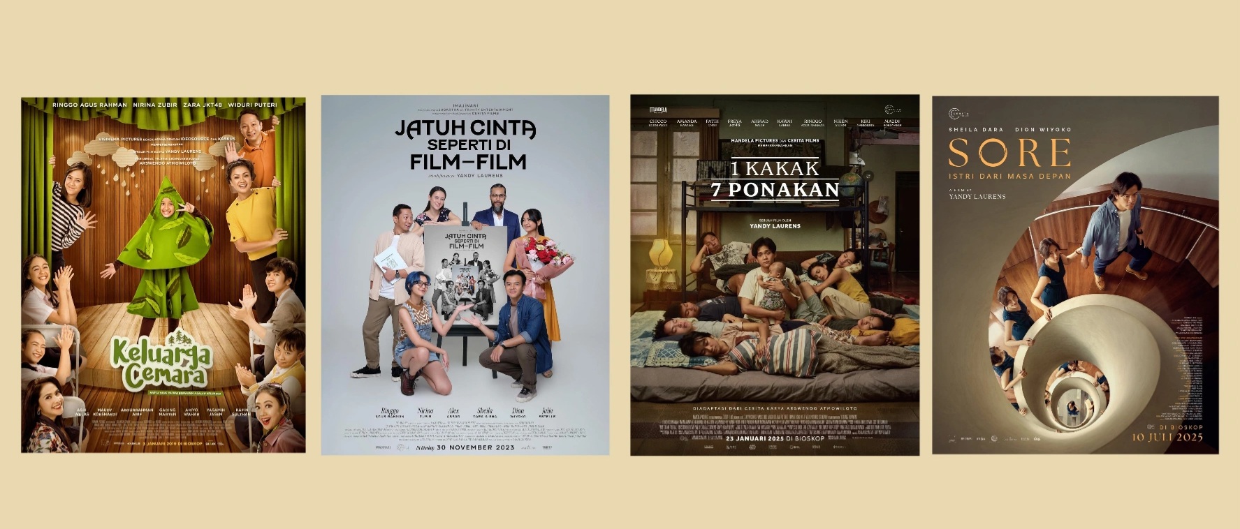 Yandy Laurens dan Jejak Sinematiknya: Dari Cerita Kecil yang Menyentuh Hingga Box Office