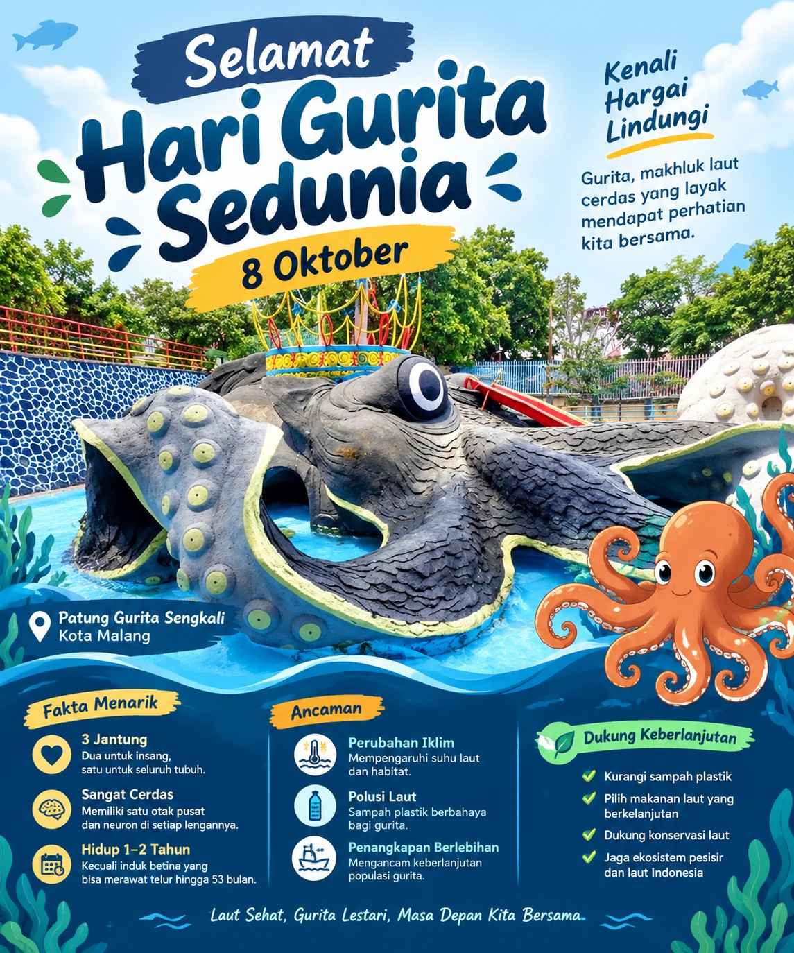 Hari Gurita Sedunia 8 Oktober: Sejarah dan 526,67 Ton Tangkapan dari Malang