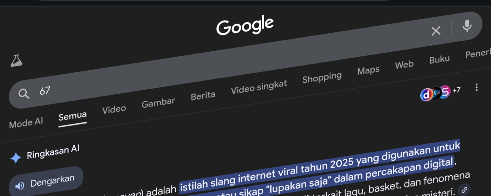 Ketik Angka 67 di Google, Layar Mendadak Berguncang, Easter Egg Viral! 