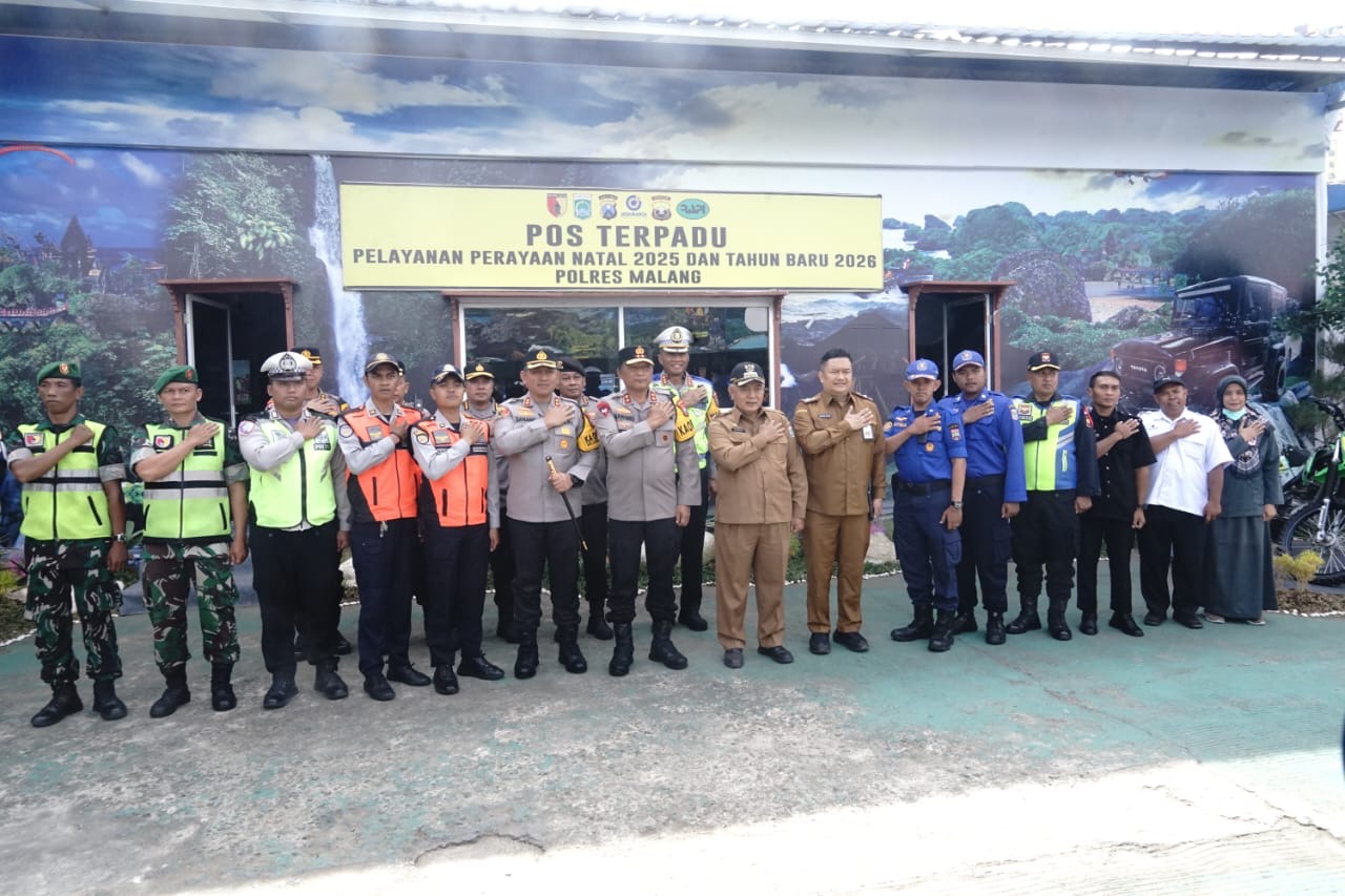 Pantau Pos Karanglo, Kapolda Jatim dan Bupati Malang Pastikan Pengamanan Nataru di Malang Raya Kondusif