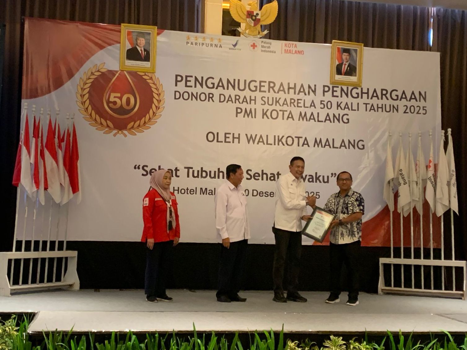 78 Pedonor Darah 50 Kali di PMI Kota Malang Dapat Penghargaan Wali Kota  
