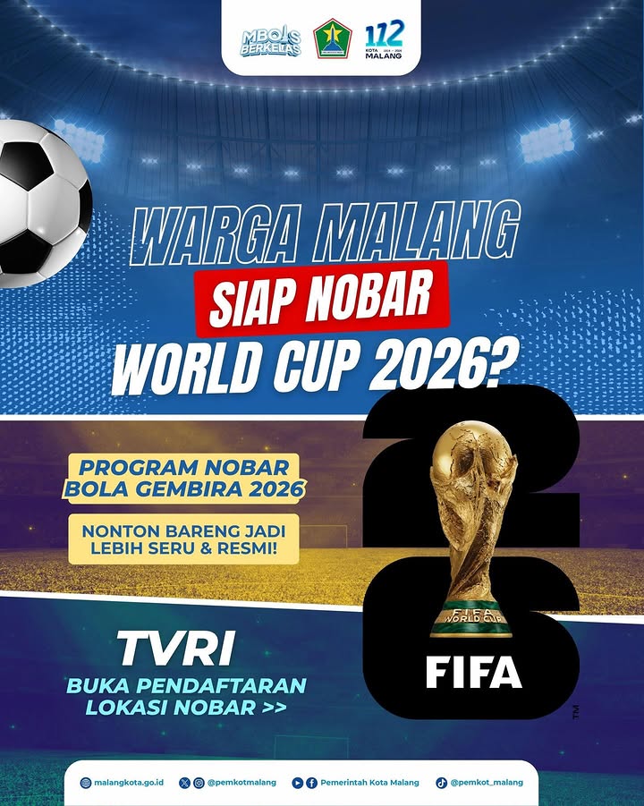 Sambut Piala Dunia 2026, Warga Malang Diajak Nobar Resmi lewat Program 'Bola Gembira'