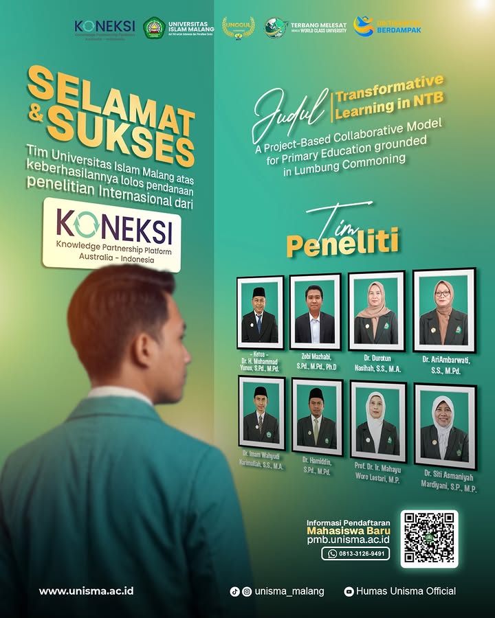 UNISMA Raih Pendanaan Riset Internasional KONEKSI, Kembangkan Model Pembelajaran Transformatif di NTB