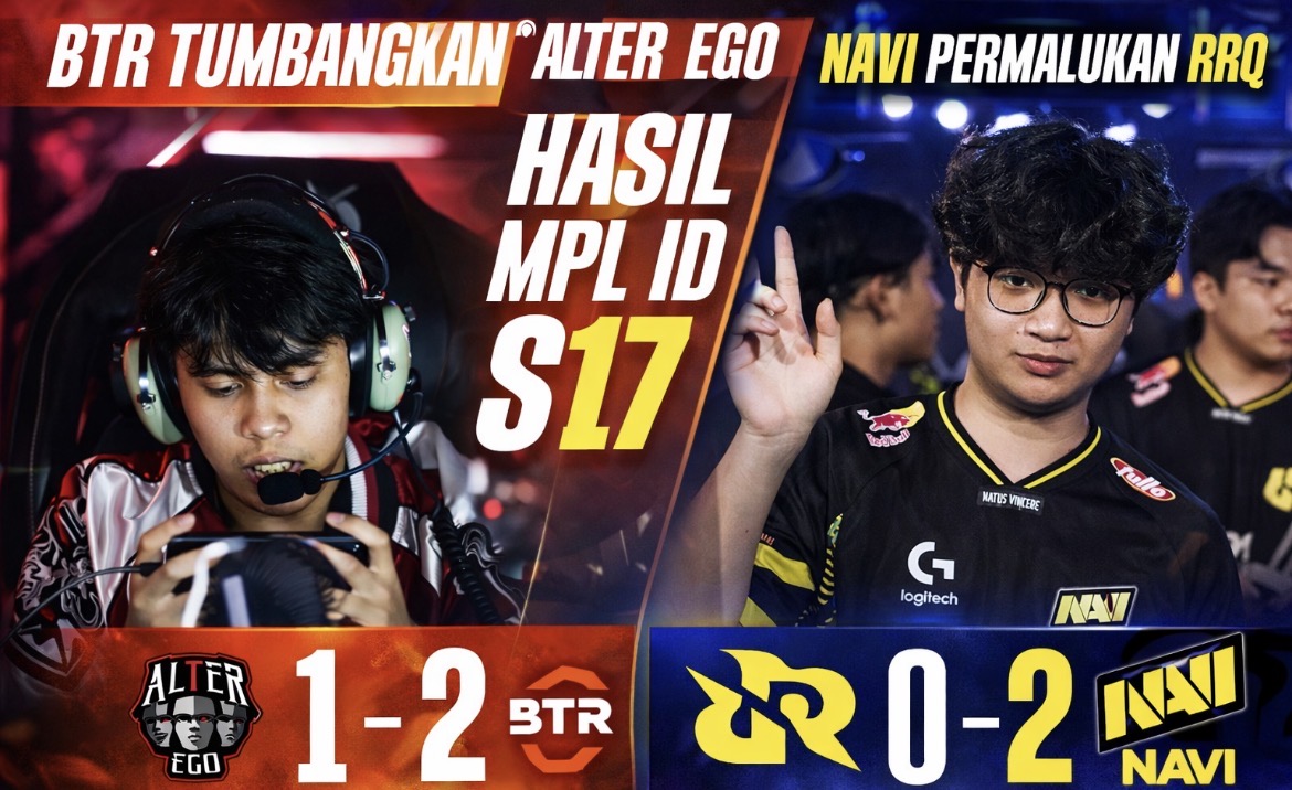 Hasil Match Hari Pertama Week Pertama: BTR Tumbangkan AE 2-1, NAVI Permalukan 'Super Team' RRQ 2-0 di MPL ID 