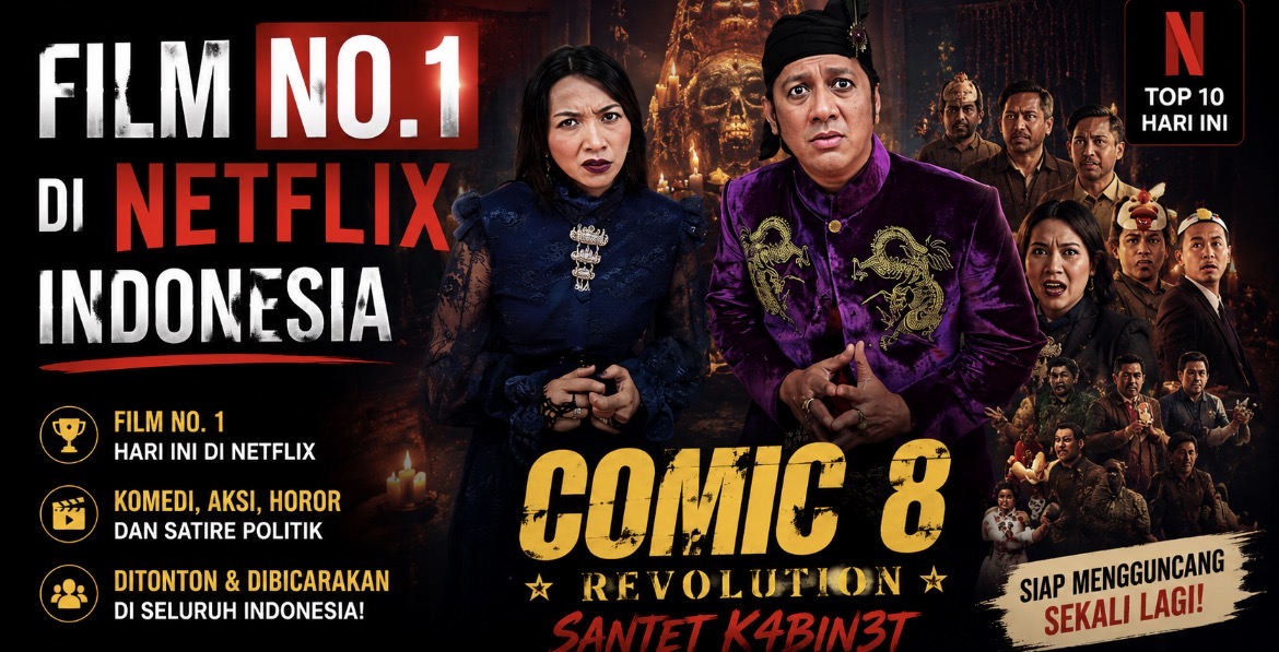 Comic 8 Revolution: Santet K4bin3t Jadi Film Nomor 1 di Netflix Indonesia