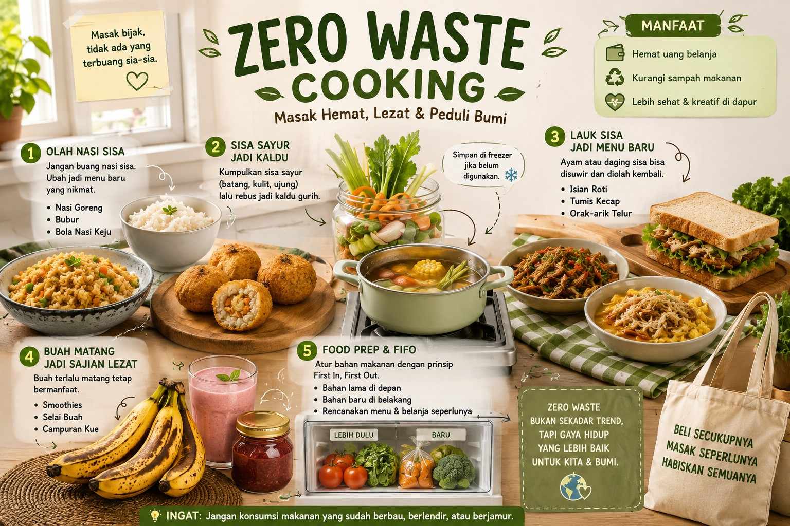 Anak Kos Wajib Tahu! 5 Cara Olah Makanan Sisa agar Hemat dan Tak Jadi Sampah