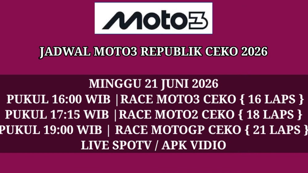 Jadwal MotoGP Ceko 2026: Balapan Kembali Digelar di Brno, Race Utama Mulai 21 Juni