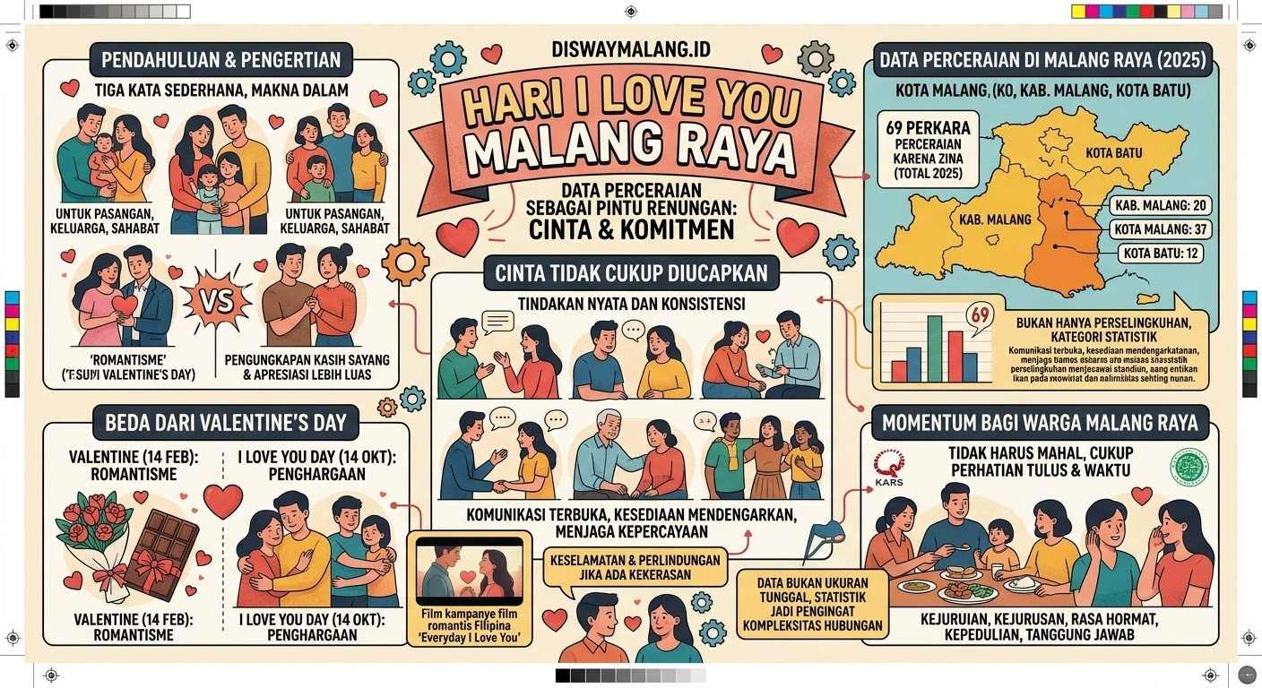 Hari I Love You 2026, Ada 69 Perkara Perceraian karena Zina di Malang Raya