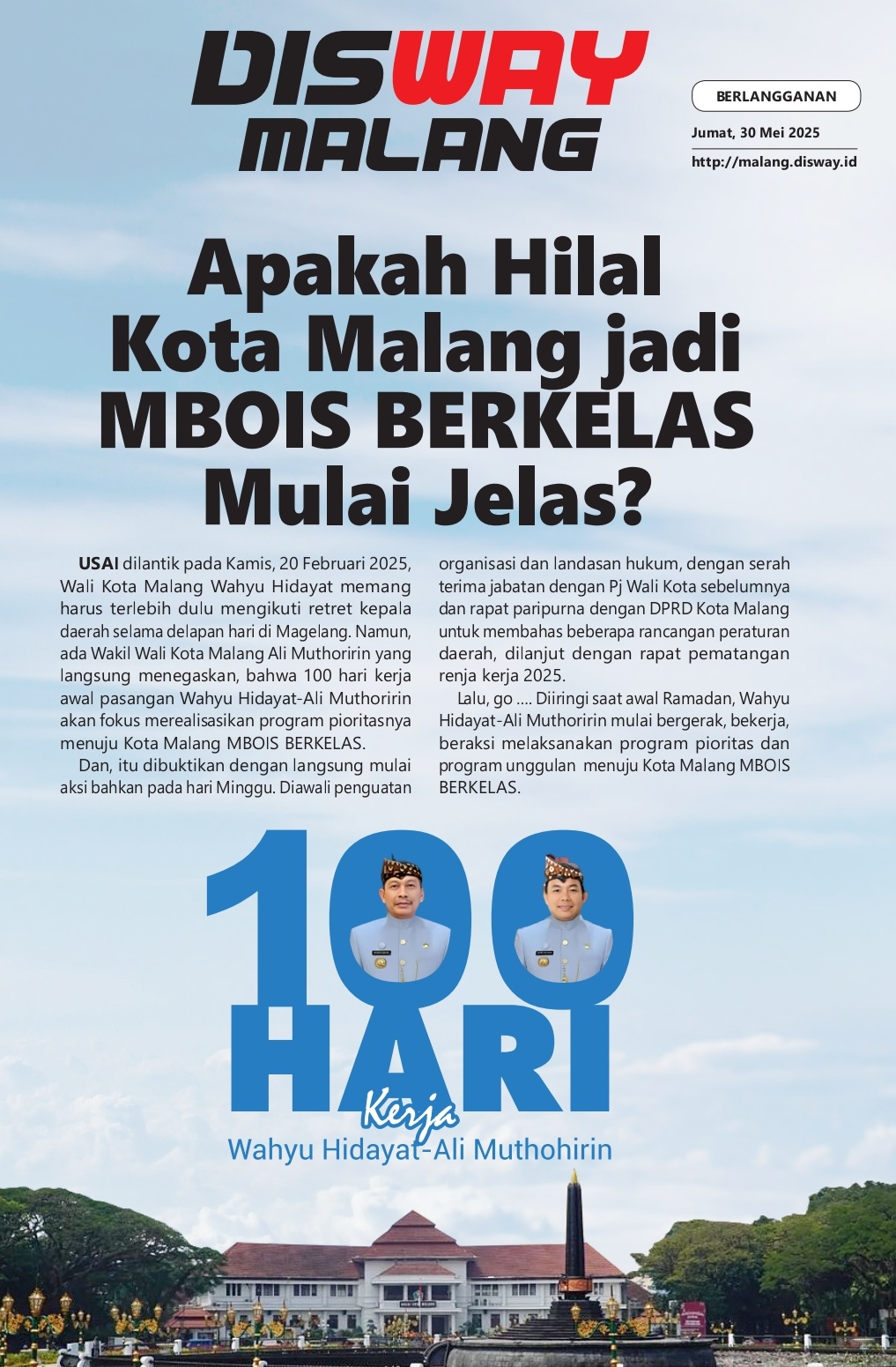100 Hari Pertama Kerja Wahyu-Ali, Hilal Mbois Berkelas Mulai Jelas?