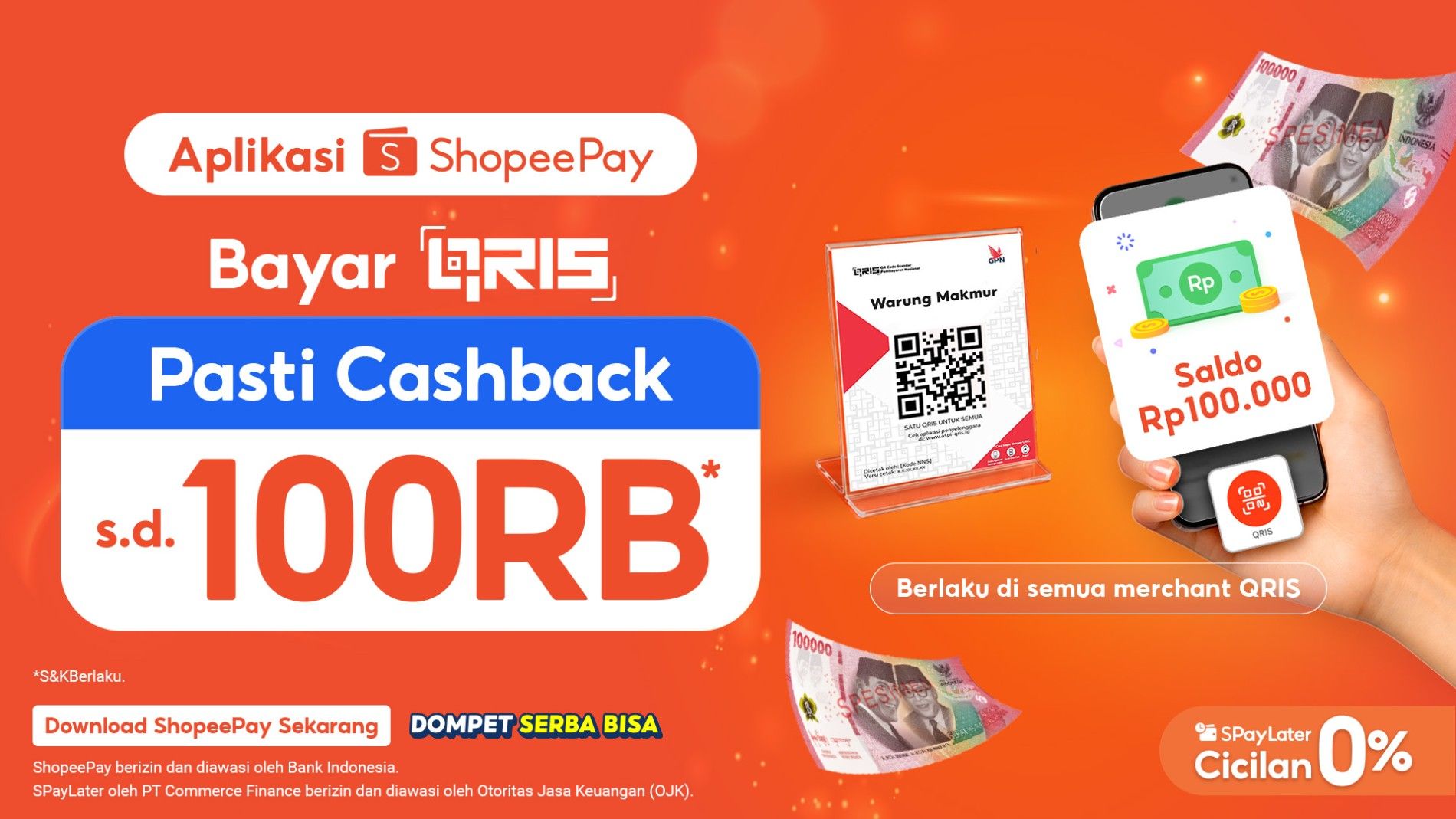 ShopeePay Hadirkan Cashback Rp100.000 dan Diskon 50% untuk Transaksi QRIS