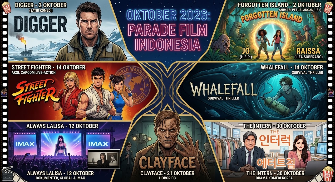 7 Film Bioskop Oktober 2026 yang Patut Dinanti, Ada Digger dan Street Fighter