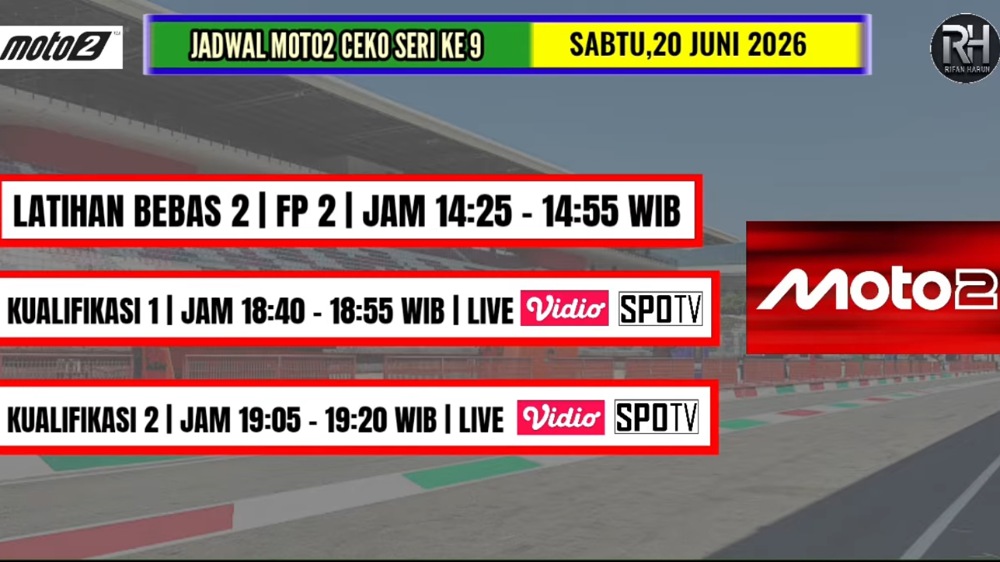 Jadwal Moto2 Ceko 2026: FP2 hingga Race Minggu, Penentu Grid Start di Brno