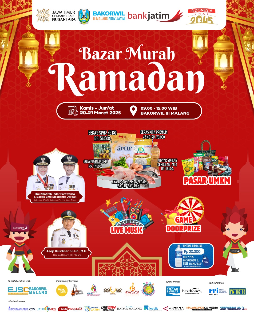 Bakorwil III Gandeng Bank Jatim Malang Gelar Bazaar Murah Ramadan