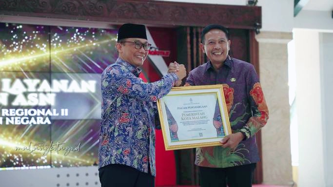 Pemkot Malang Raih Penghargaan Layanan Pensiun Terbaik dari BKN