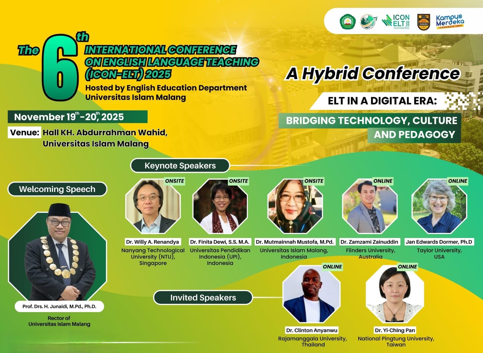 UNISMA Gelar Konferensi Internasional ELT ke-6, Menghubungkan Teknologi, Budaya, dan Pedagogi di Era Digital